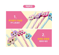 Catch Teenieping 4 Figure Straw 4P